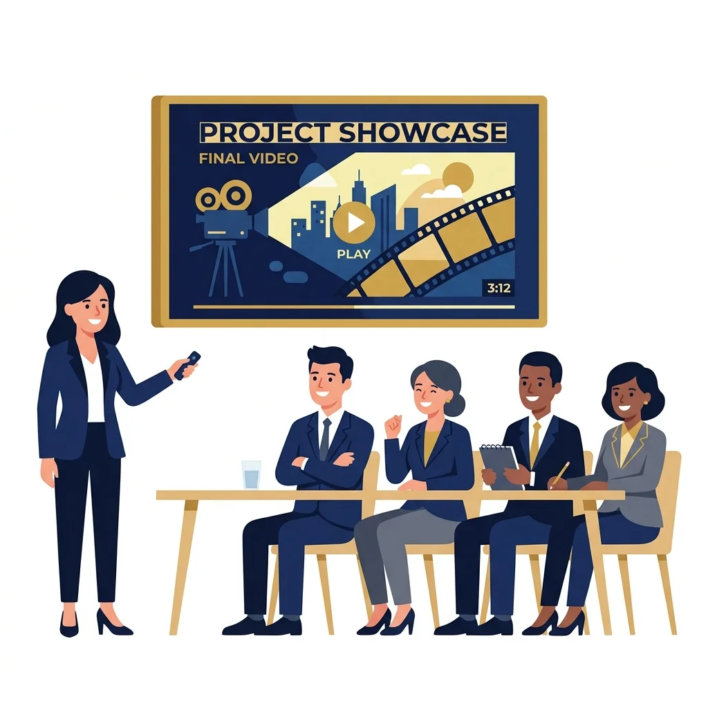 Successful presentation of the final video to corporate board