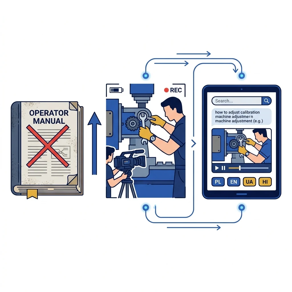 Transforming technical knowledge — from dead paper manuals to an AI-searchable multilingual video base